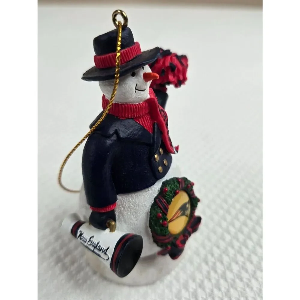 Vintage New England Patriots Snowman Ornament Limited Edition The Memory Company